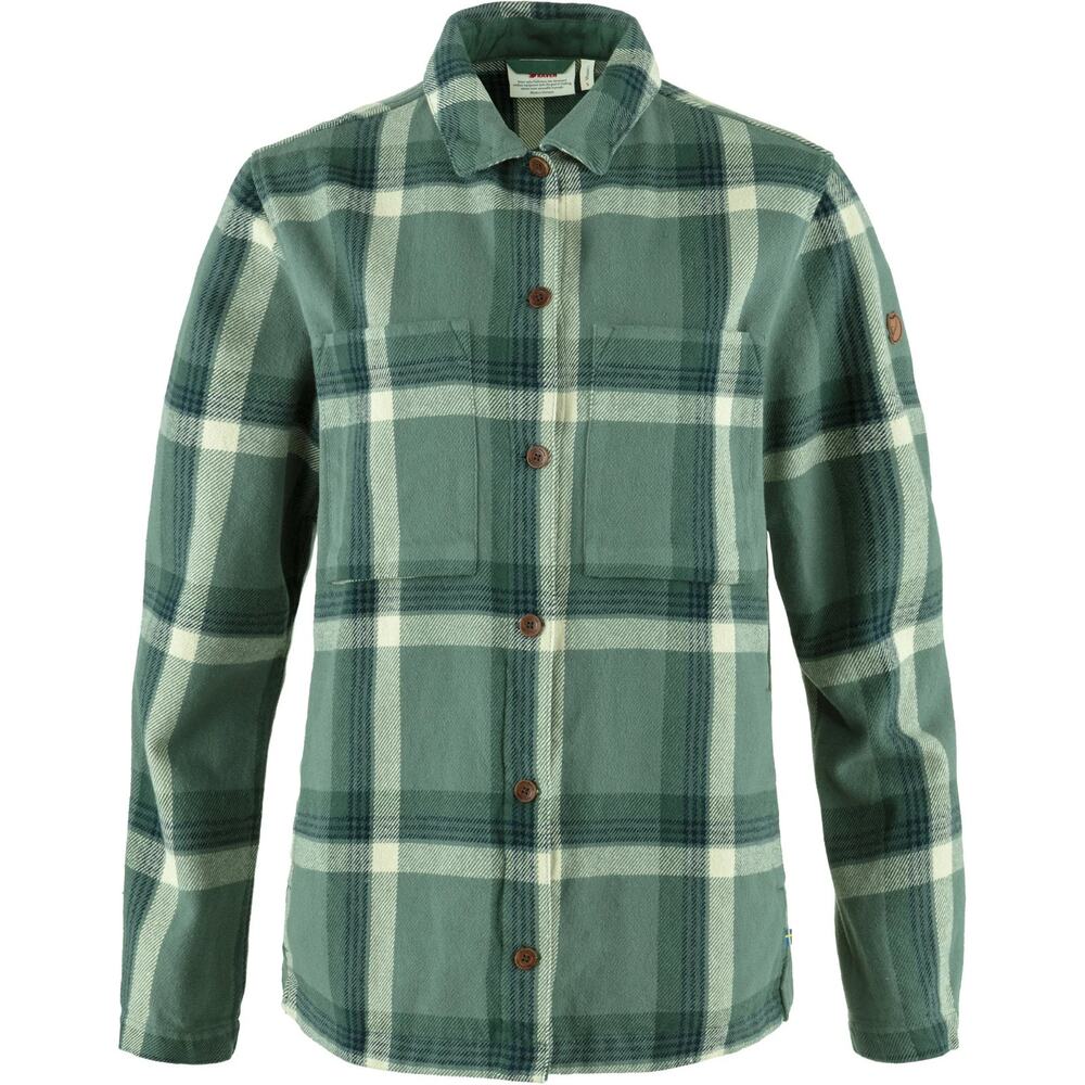 Fjallraven Singi Flannel Overshirt W Size S Green-Deep Patina 86986 NWT